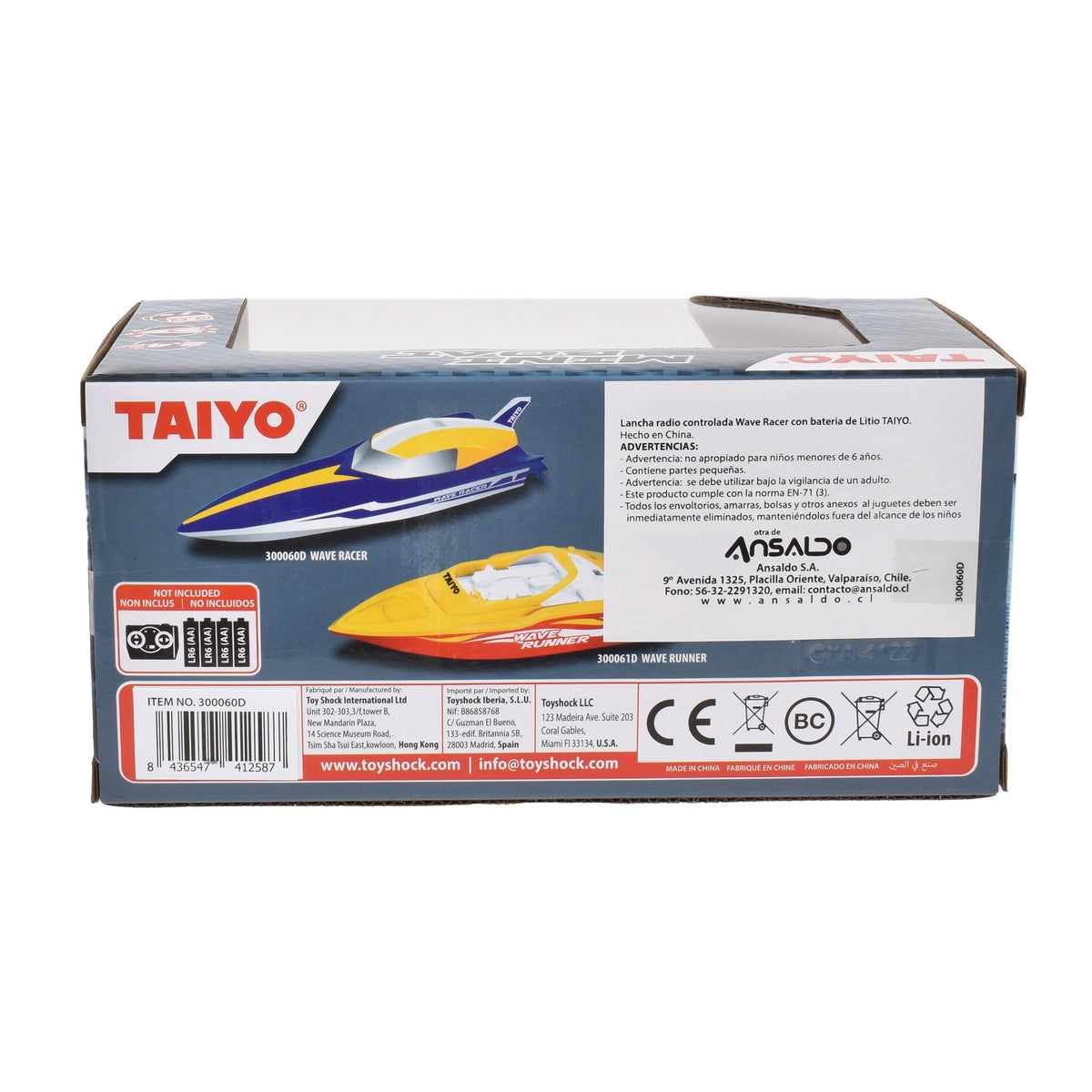 Lancha Radio Controlada Wave Racer  Con Bateria De Litio Taiyo