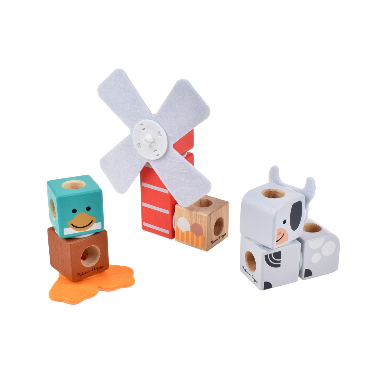 Set De Bloques Animales De La Granja   Melissa And Doug