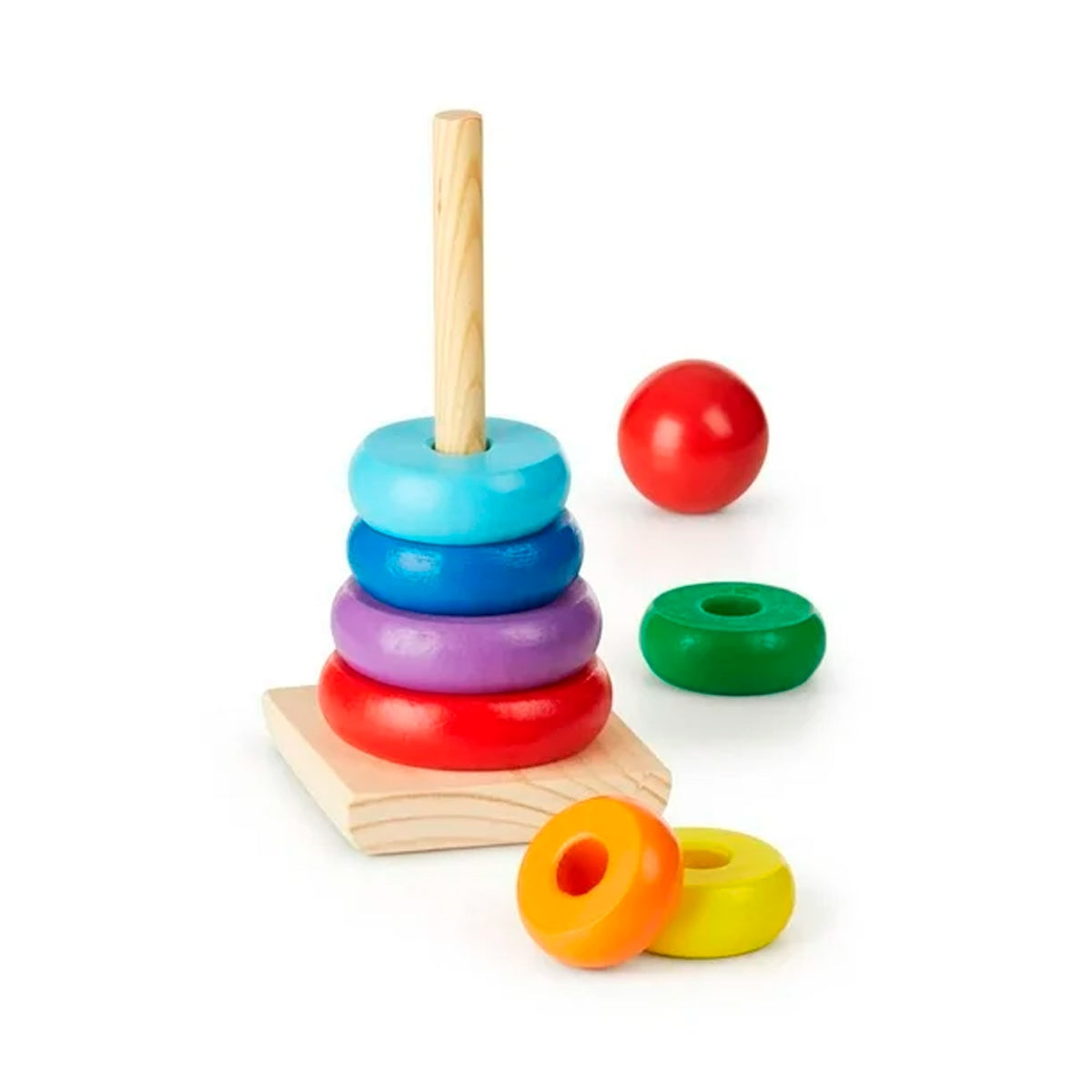 Juego Apilador Arcoiris De Madera Melissa And Doug