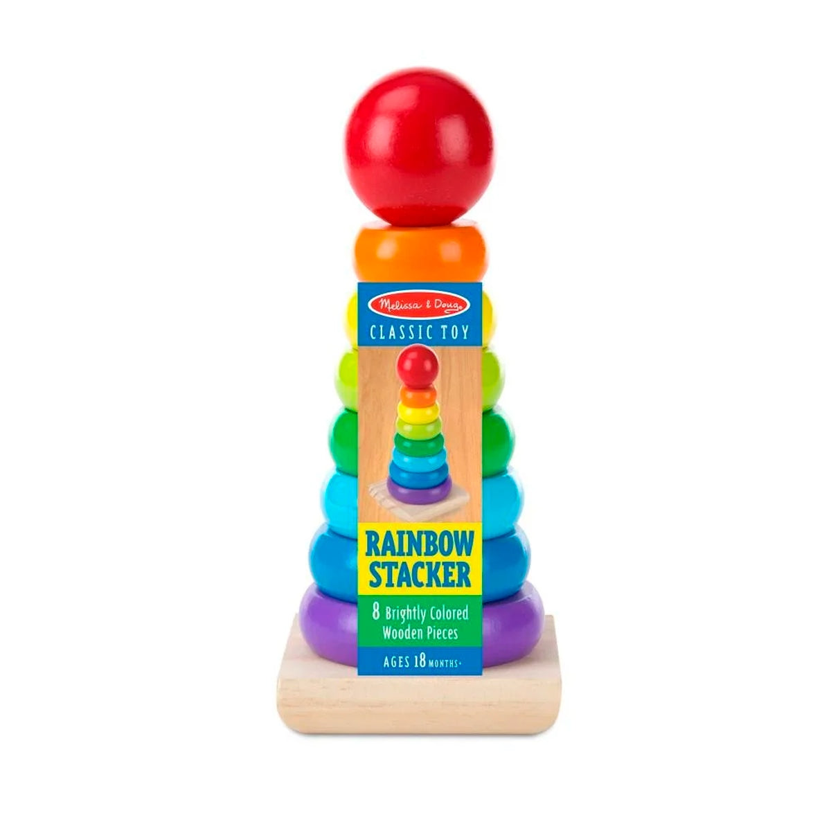 Juego Apilador Arcoiris De Madera Melissa And Doug