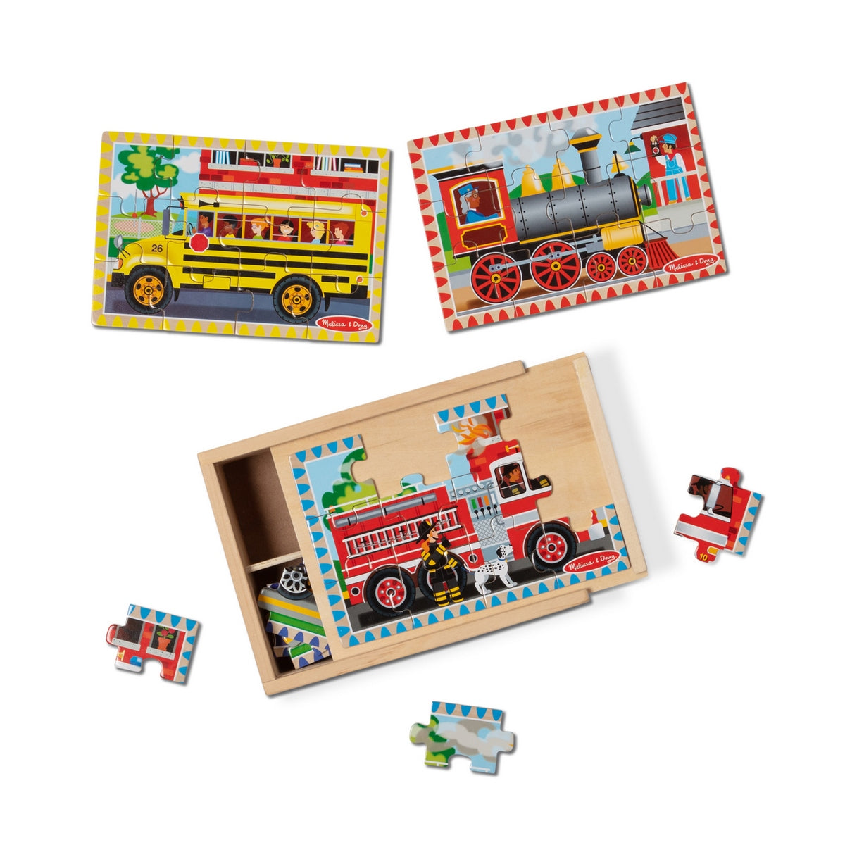 Puzzle De Vehiculo En Caja Melissa And Doug