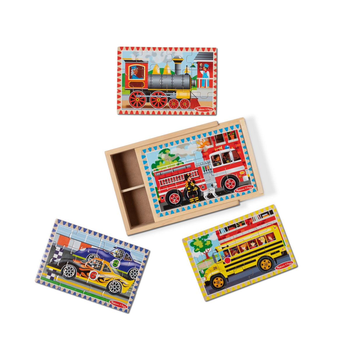 Puzzle De Vehiculo En Caja Melissa And Doug