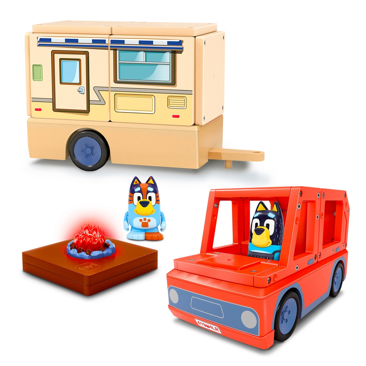 Bloques Construccion Magneticos Bluey Camper Tile Town