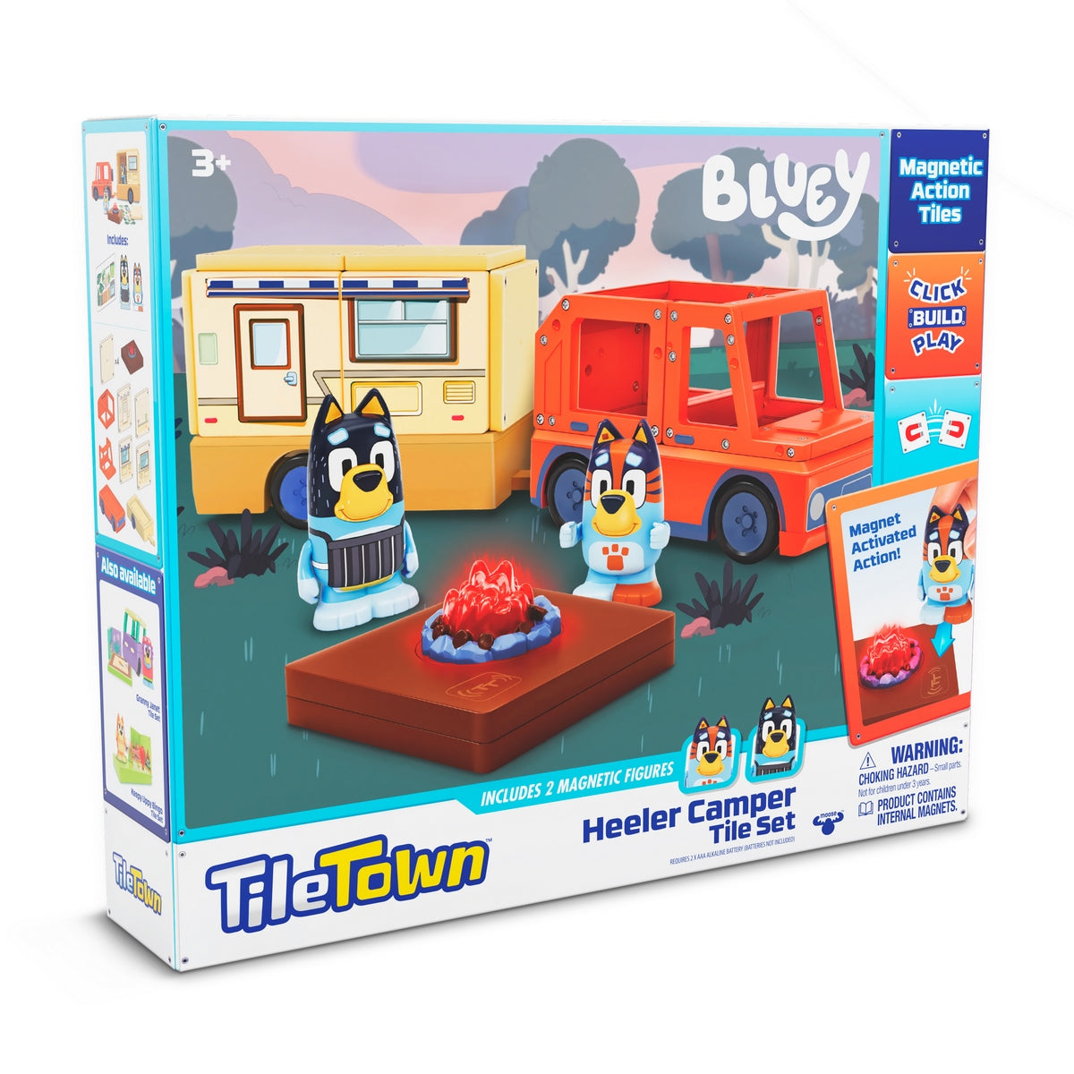 Bloques Construccion Magneticos Bluey Camper Tile Town