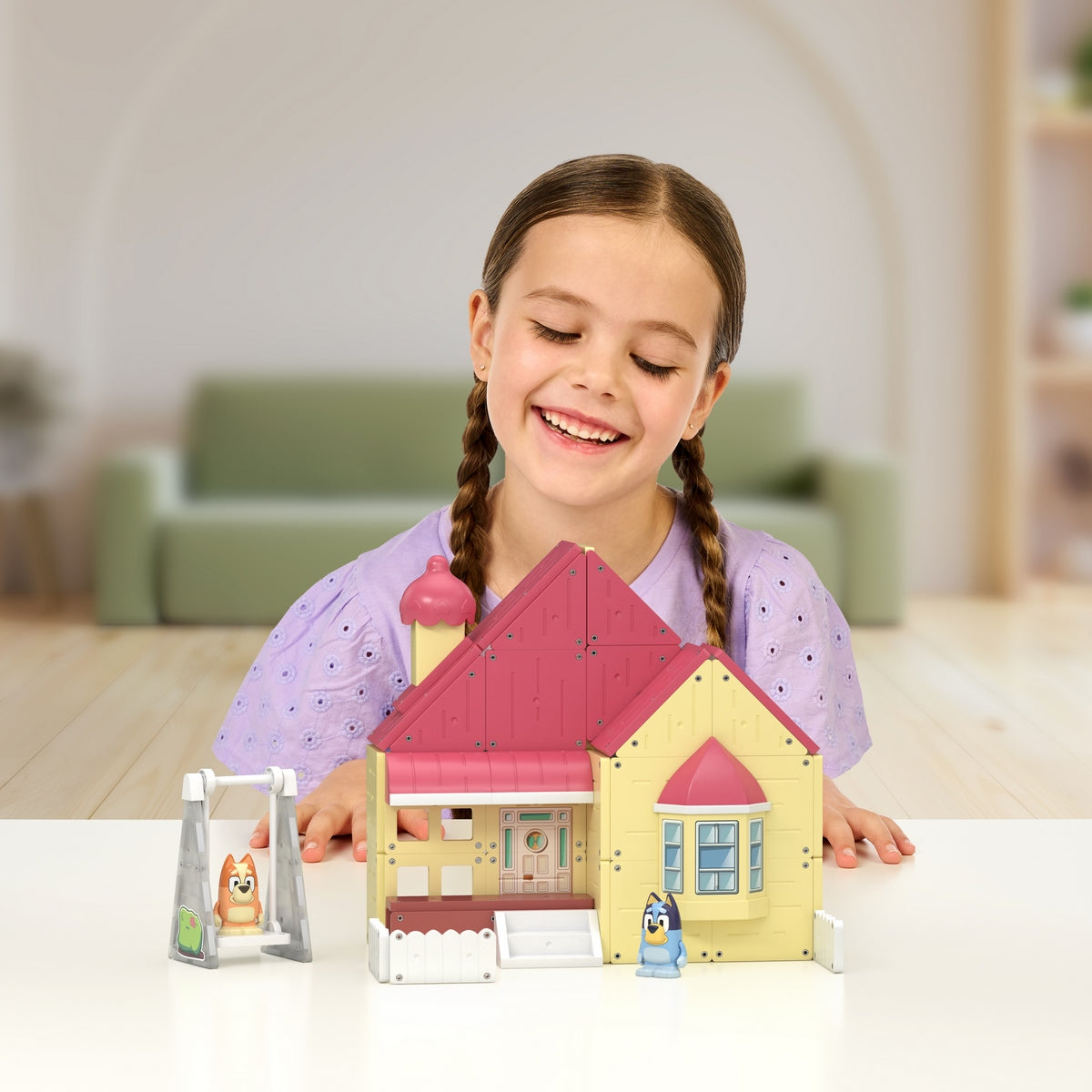 Bloques Construccion Magneticos Bluey Casa Familia Heeler Tile Town