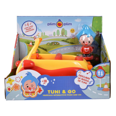 Vehículo 25 Cm Push And Go Con Figura Removible Y Música Plim Plim