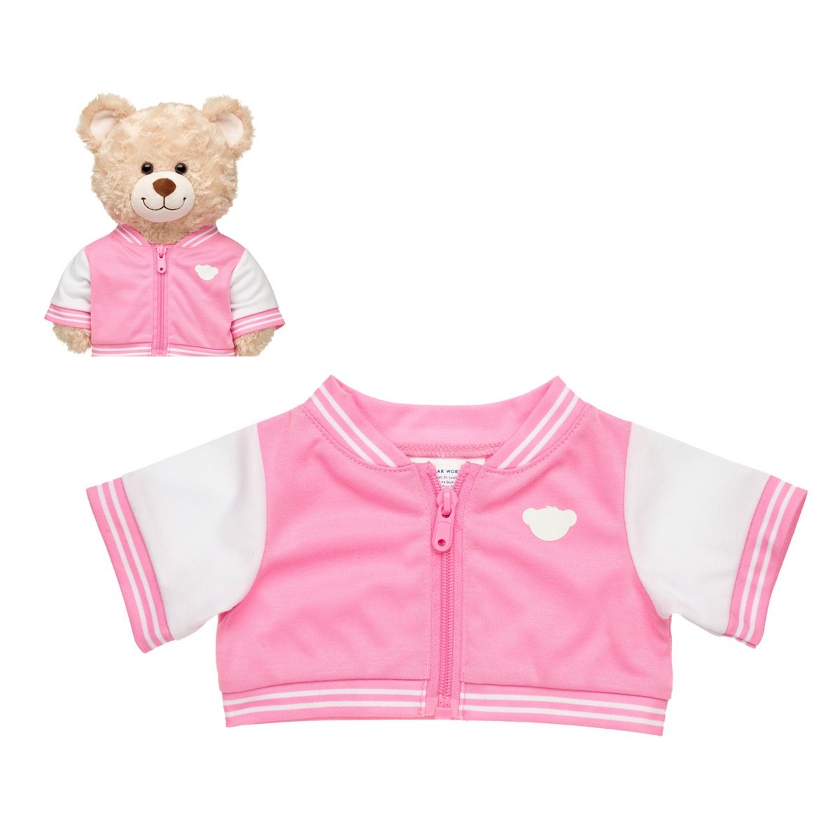 Chaqueta Universitaria Rosa Build-A-Bear