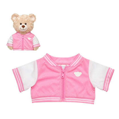 Chaqueta Universitaria Rosa Build-A-Bear