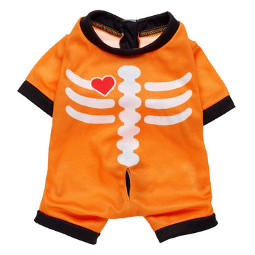 Pijama Esqueleto Naranjo 4 Patas Build-A-Bear
