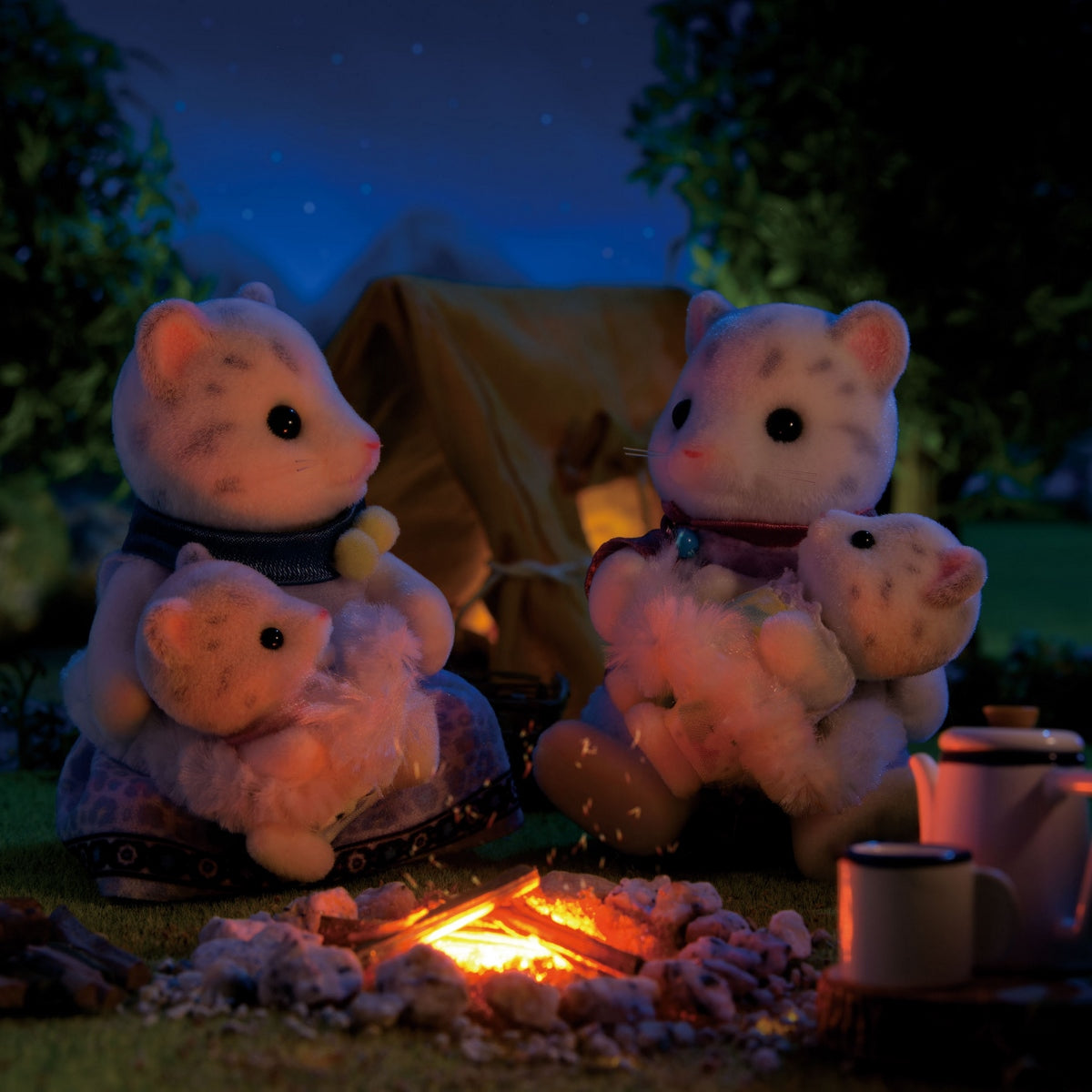 Familia Leopardo De Las Nieves Sylvanian Families