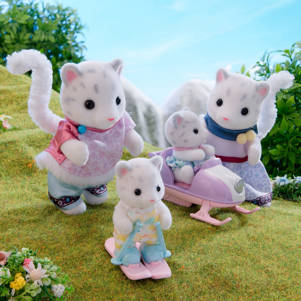 Familia Leopardo De Las Nieves Sylvanian Families
