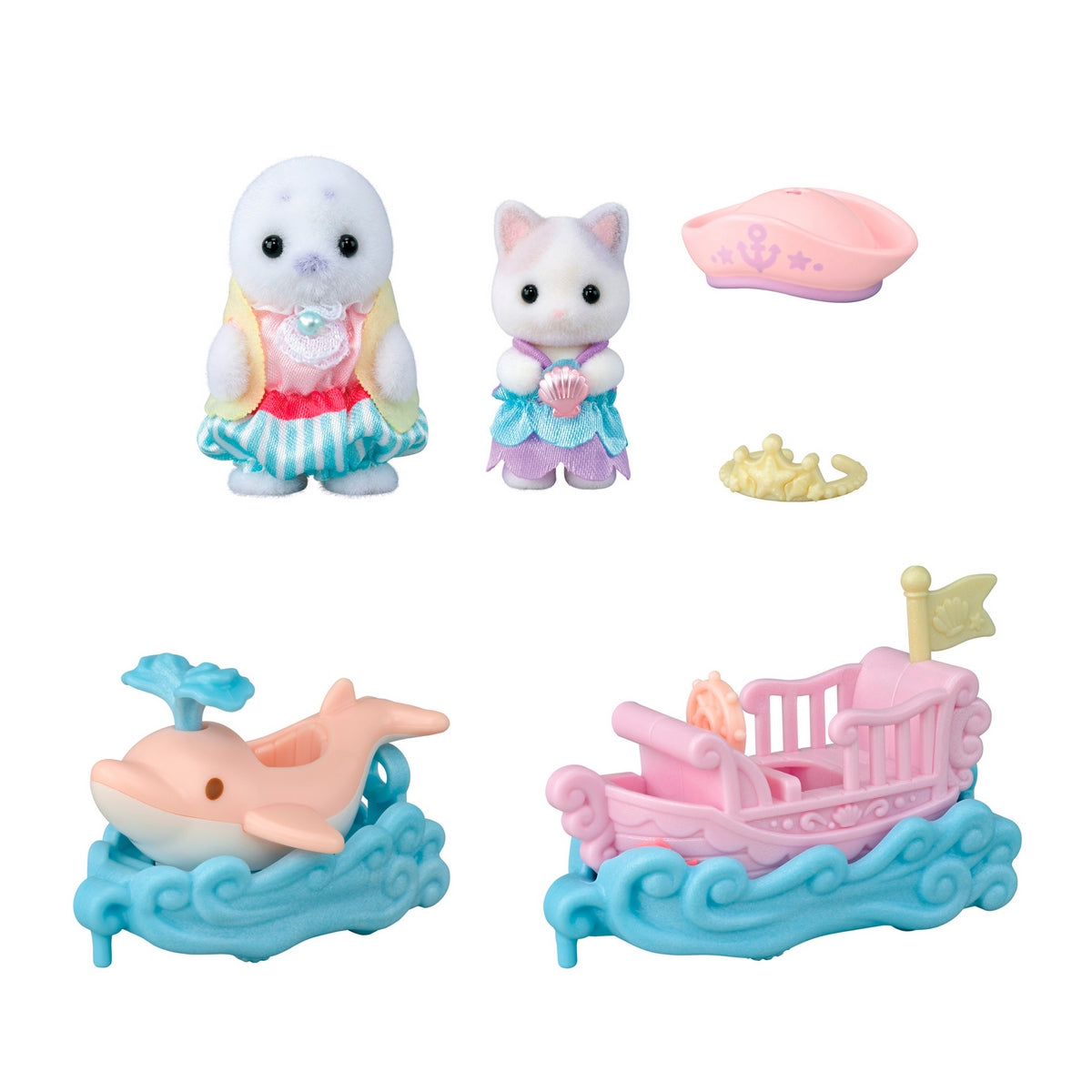 Puff Y Cara Surcan Las Olas Sylvanian Families