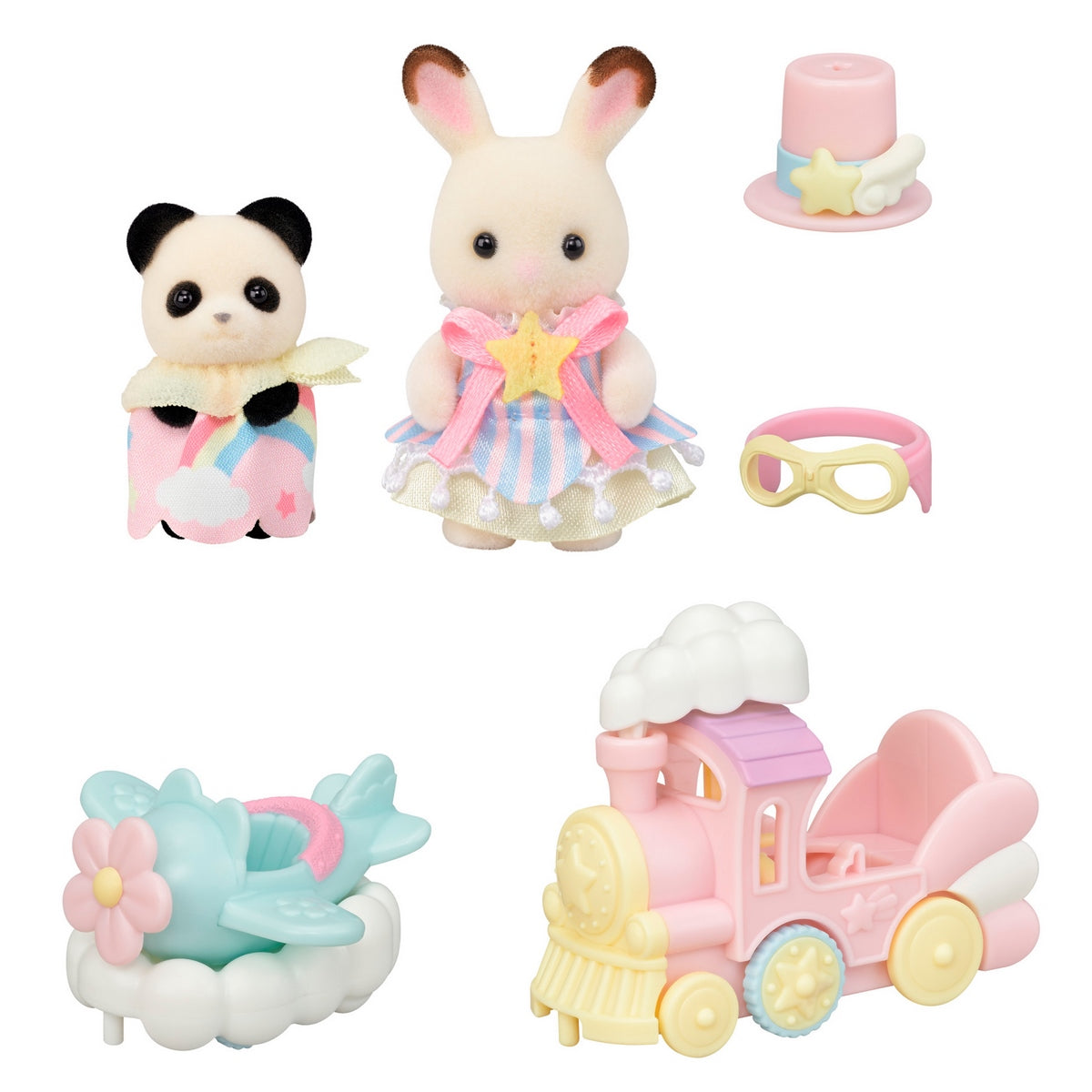 Creme Y Erin En Tren Y Avion Sylvanian Families