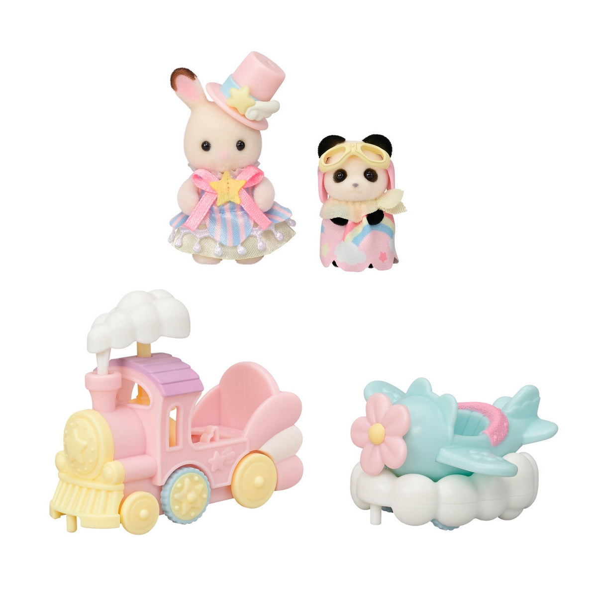 Creme Y Erin En Tren Y Avion Sylvanian Families