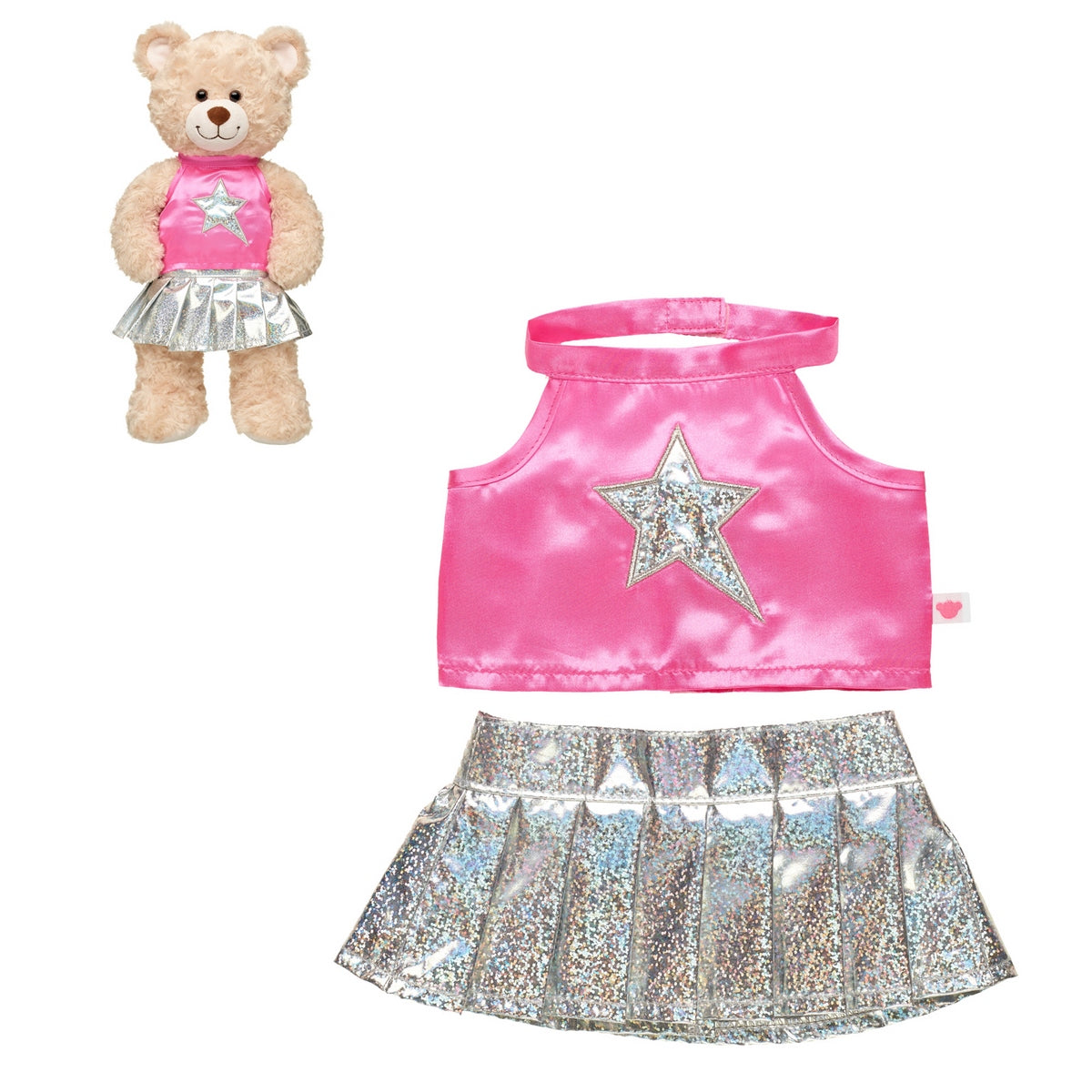 Set 2 Piezas Falda Holográfica Honey Girls Build-a-Bear