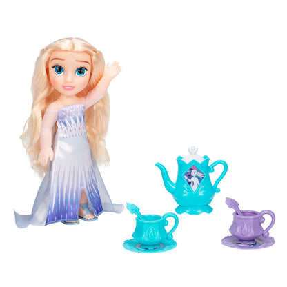 Muñeca Elsa Con Set De Te Frozen De Disney