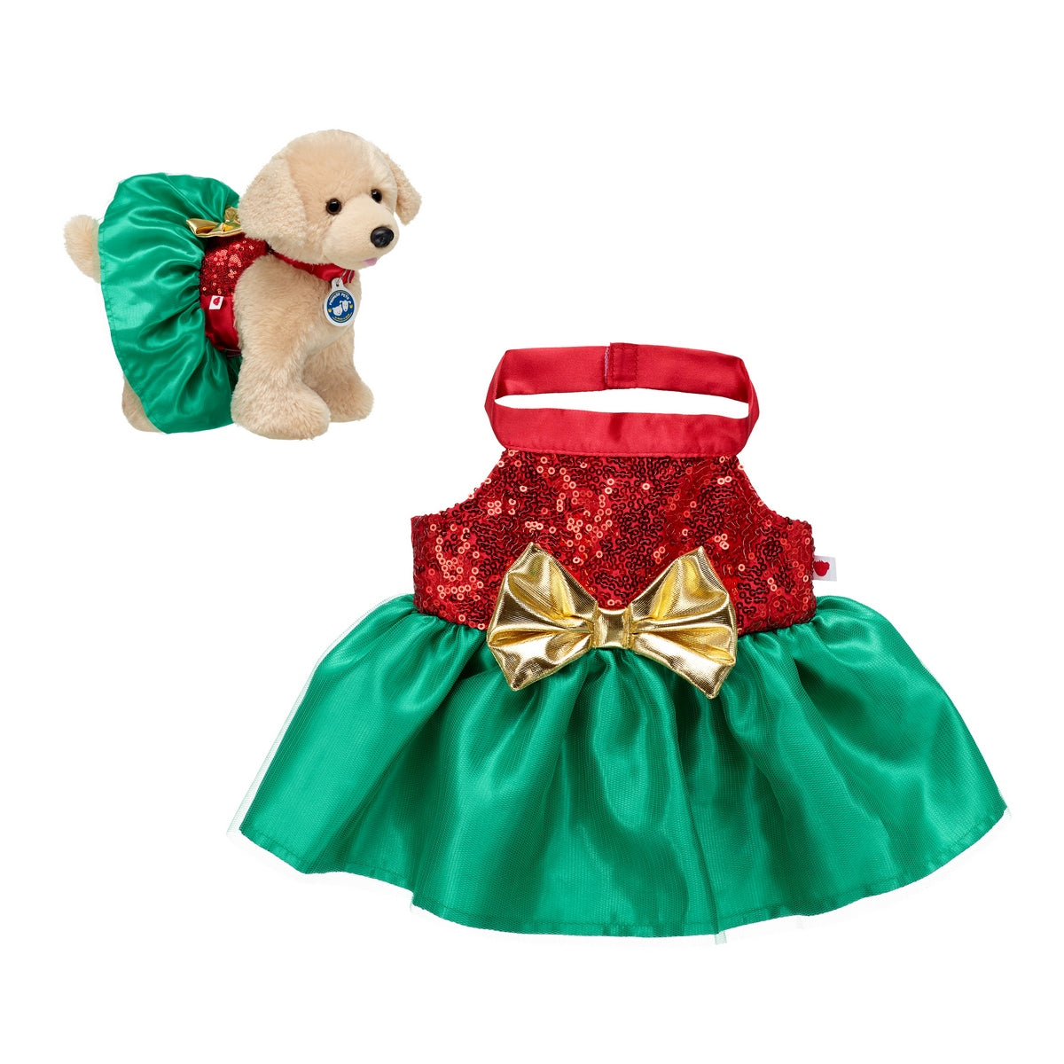 Vestido Satín Navidad 25 Build-A-Bear
