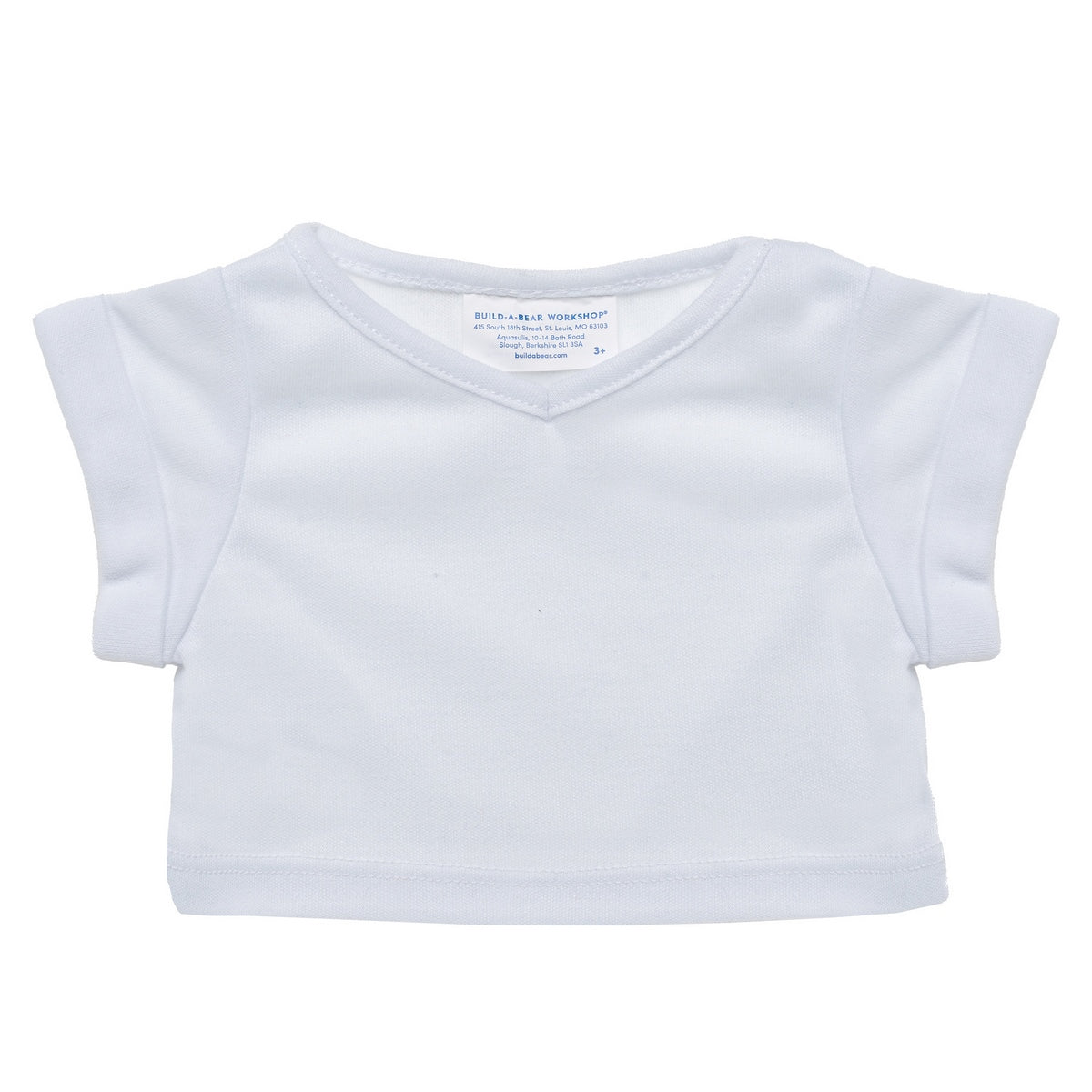 Polera Blanca Cuello V Build-A-Bear