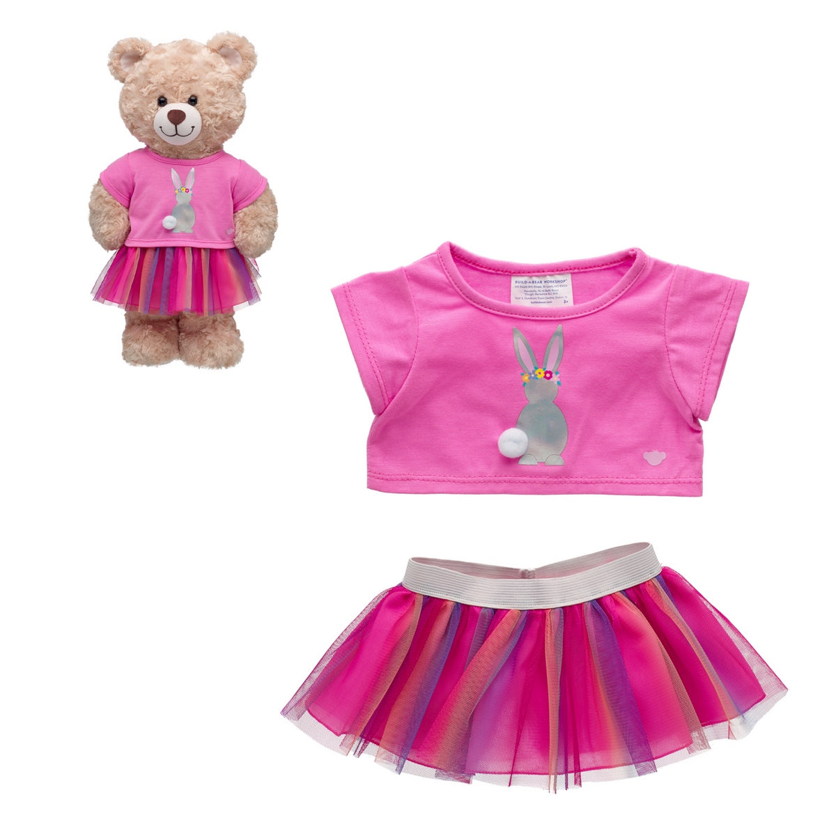 Set Tutu Conejo Rosa Build-A-Bear