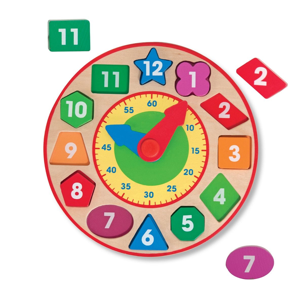 Reloj Con Figuras De Encaje De Madera Melissa And Doug