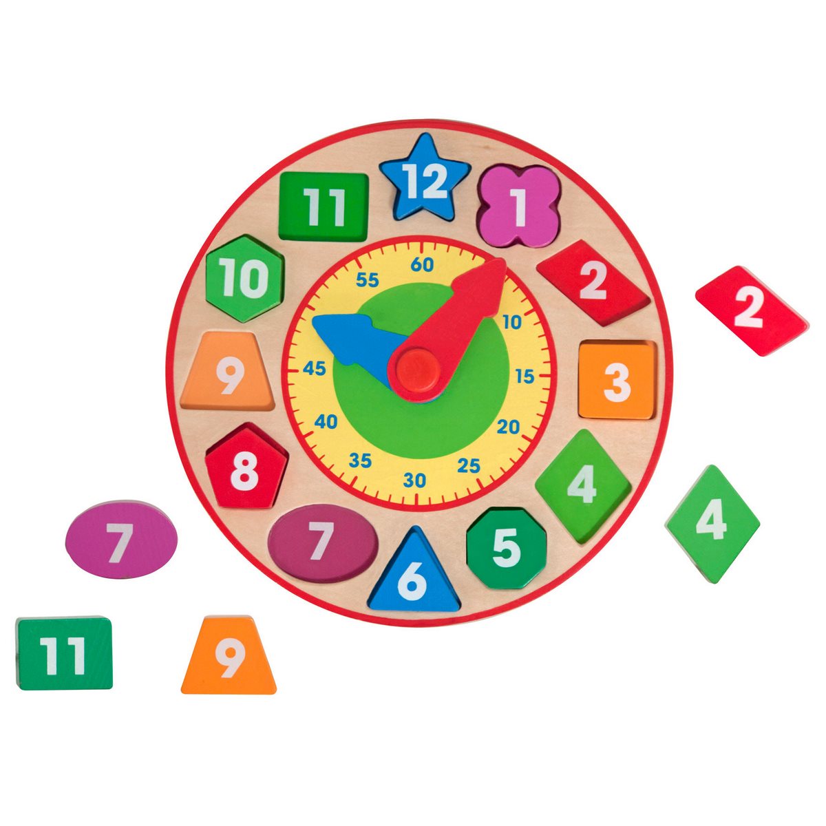 Reloj Con Figuras De Encaje De Madera Melissa And Doug