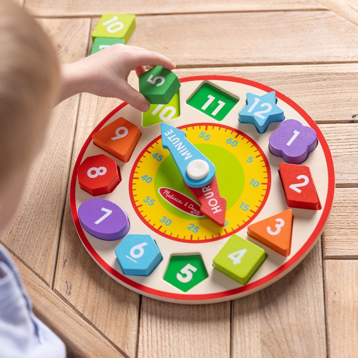 Reloj Con Figuras De Encaje De Madera Melissa And Doug