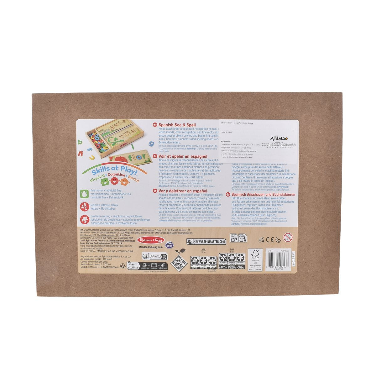 Observa Y Deletrea En Español Melissa And Doug