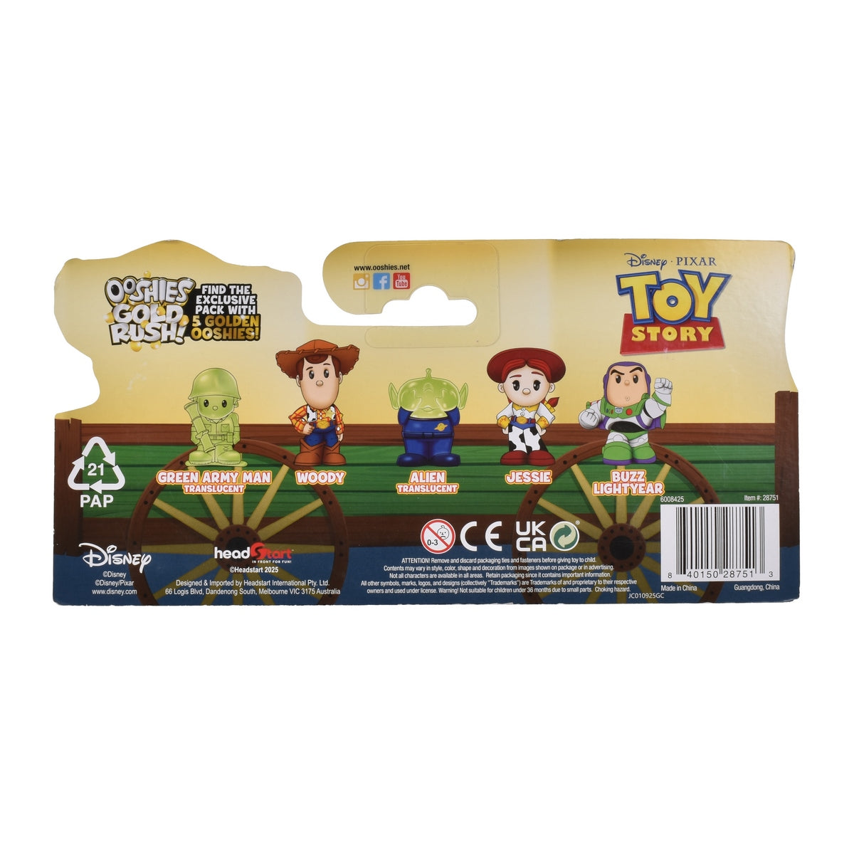 Pack 5 Figuras Ooshies Coleccionables Toy Story