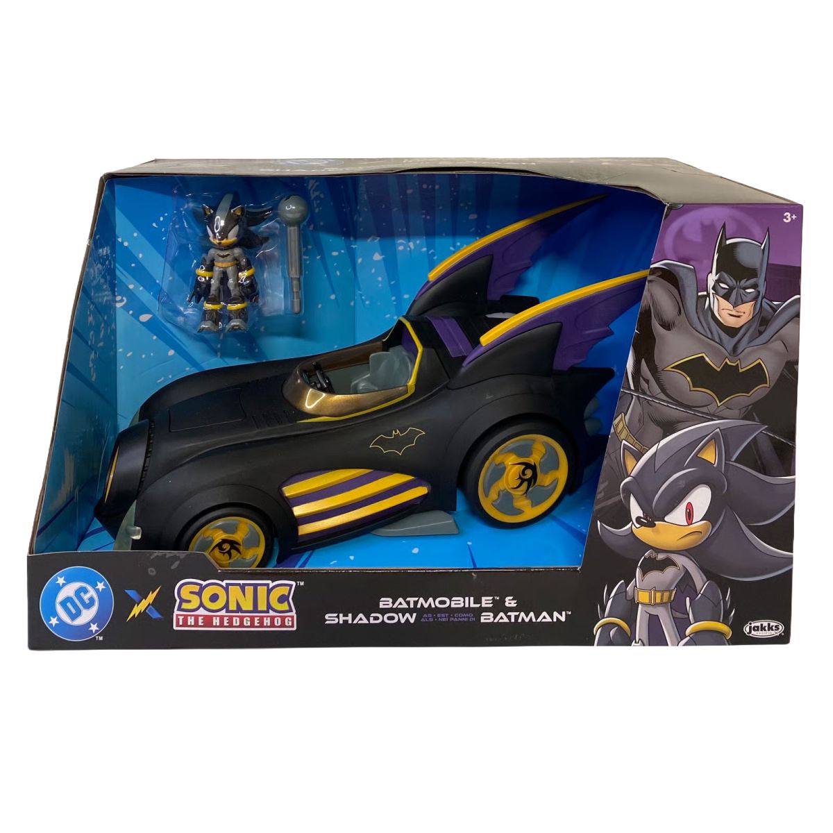 Batimovil Y Figura Shadow 6 Cms Sonic Dc Comics