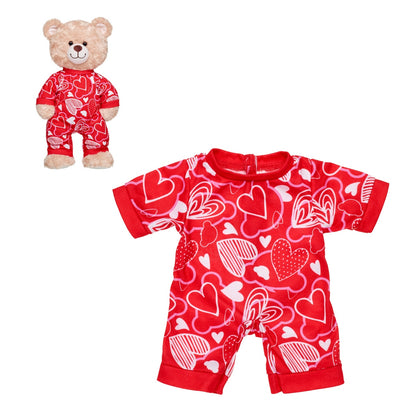 Pijama Rojo Corazones Valentín 26 Build-a-Bear