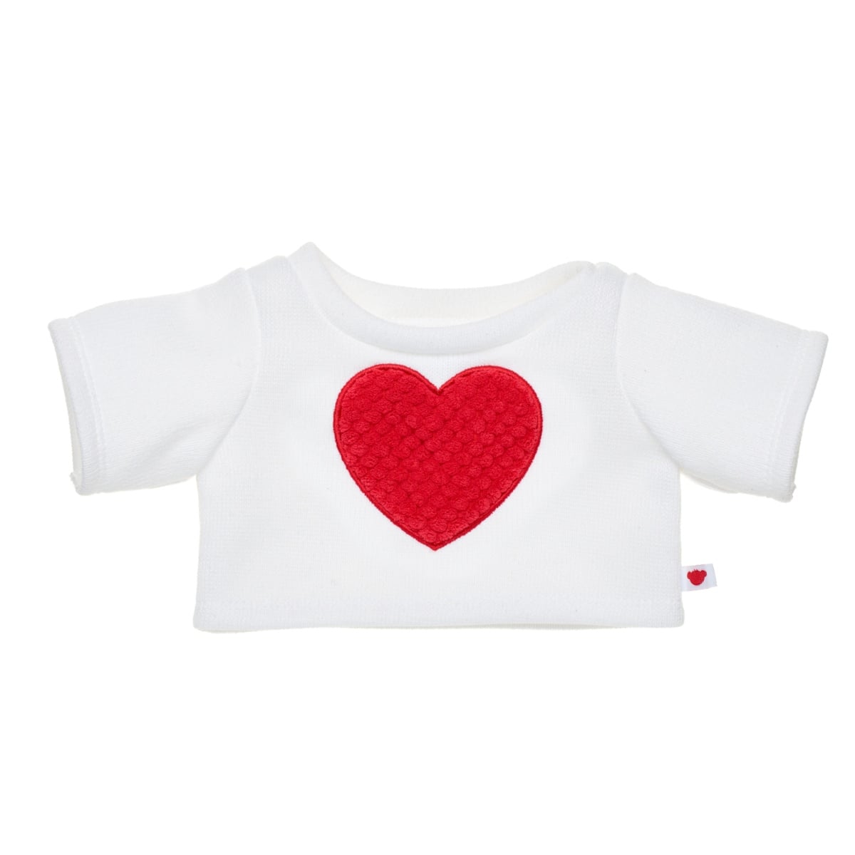 Polerón Sherpa Blanco Corazones Rojo Build-a-Bear