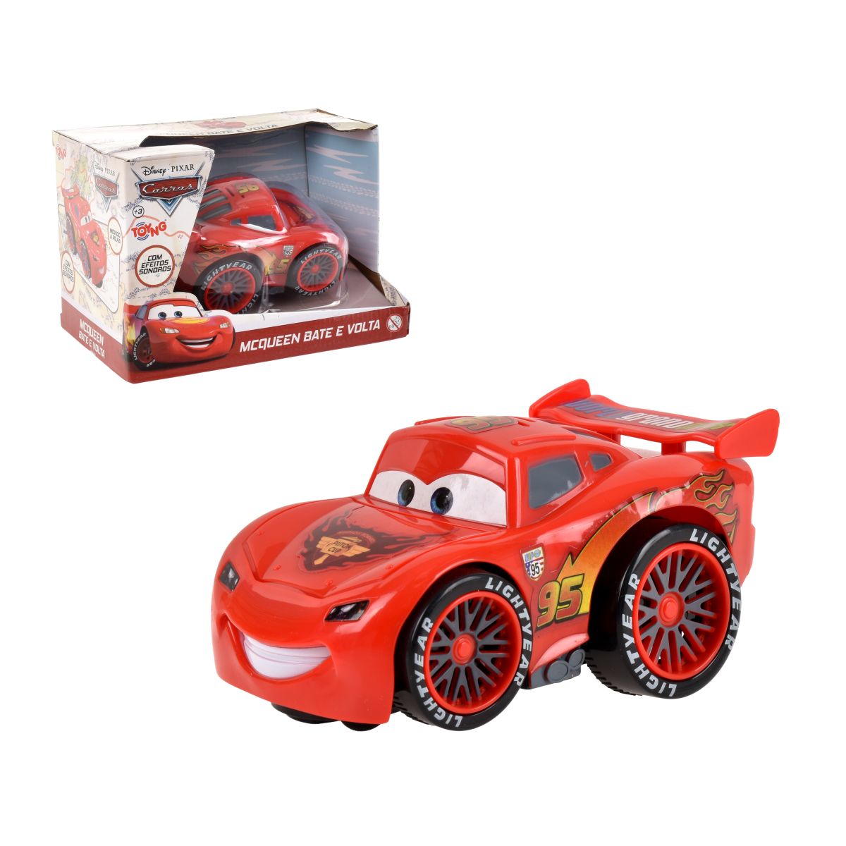 Auto 13 Cm Con Sonido Y Movimiento Rayo Mcqueen