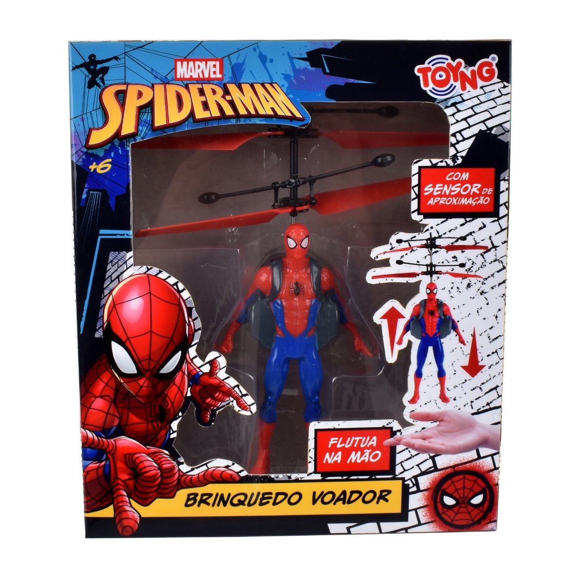 Figura Voladora Con Sensor Spiderman