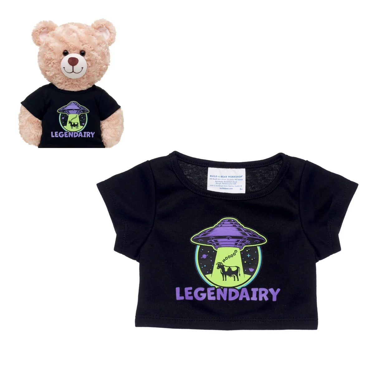Polera Negra Legendary Build-a-bear
