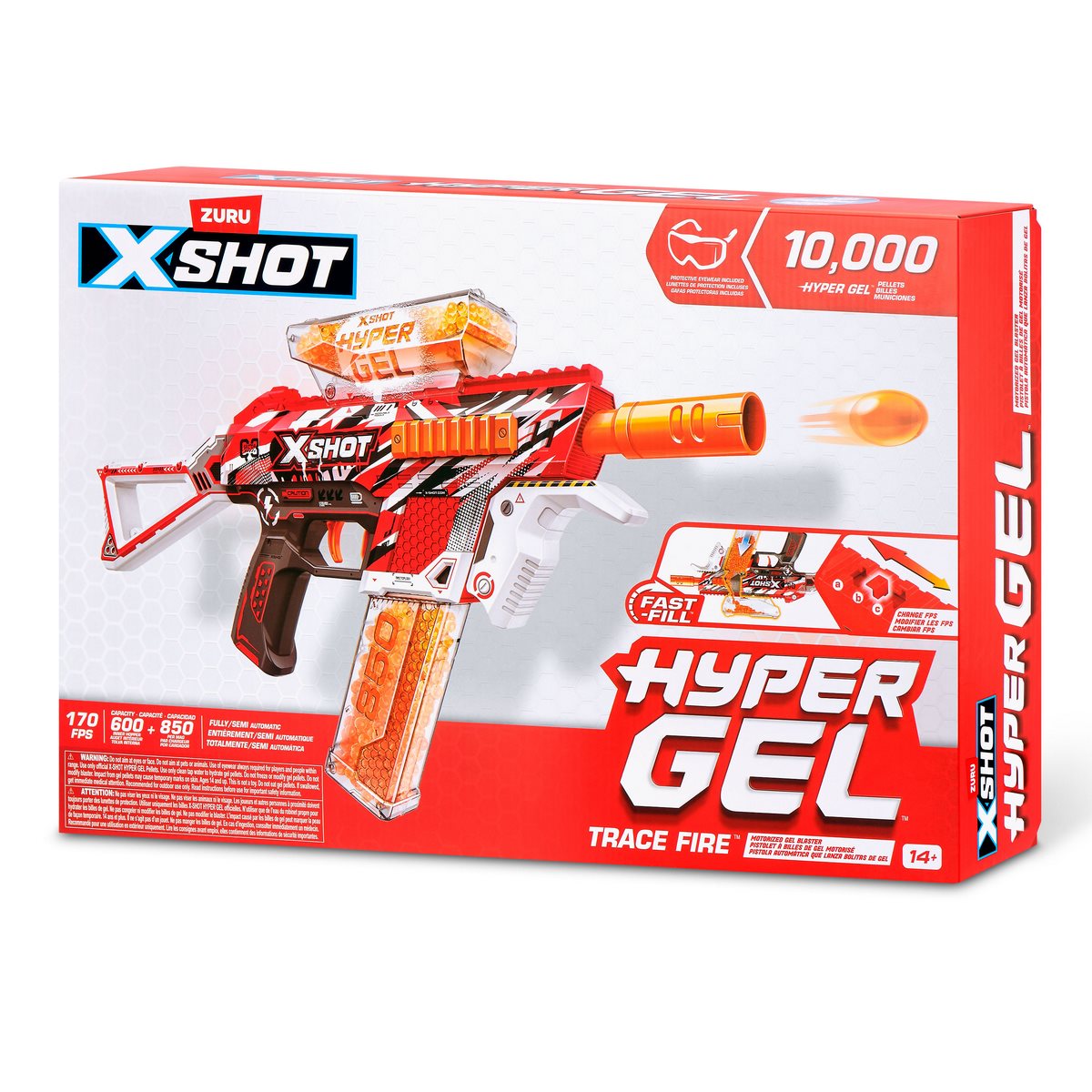 Lanzador De Bolitas De Gel X-shot Medium Blaster Hidrogel Con 10000 Bolitas
