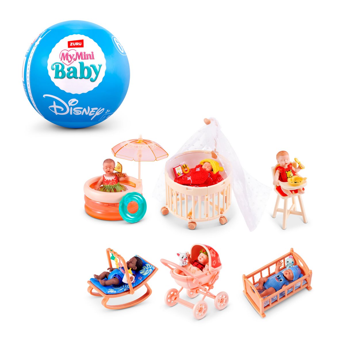 Bola 5 Sorpresas Serie My Mini Babys Disney De Zuru