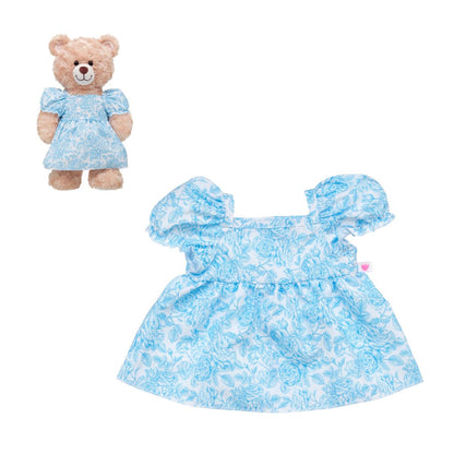 Vestido Floral Azul Build-a-bear