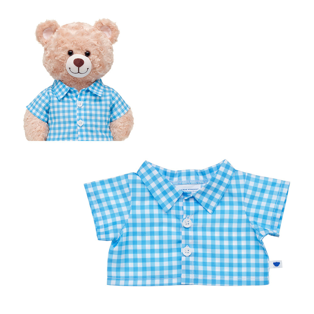 Camisa Cuadrille Azul Build-a-bear