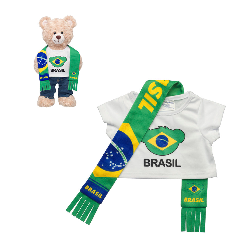 Set Polera Y Bufanda Brasil Build-a-bear