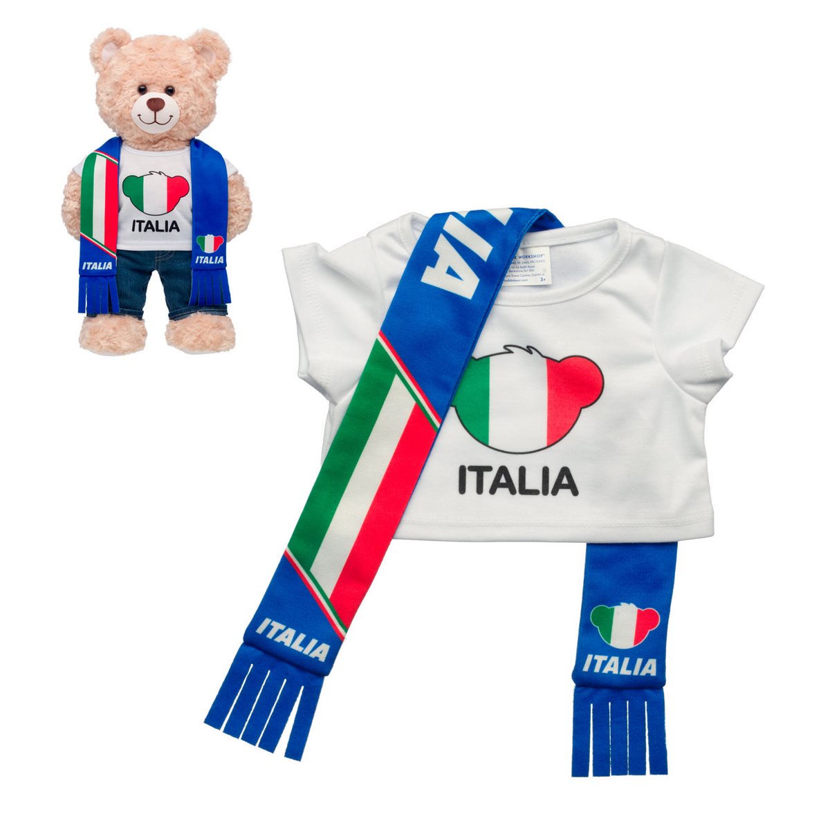 Set Polera Y Bufanda Italia Build-a-bear