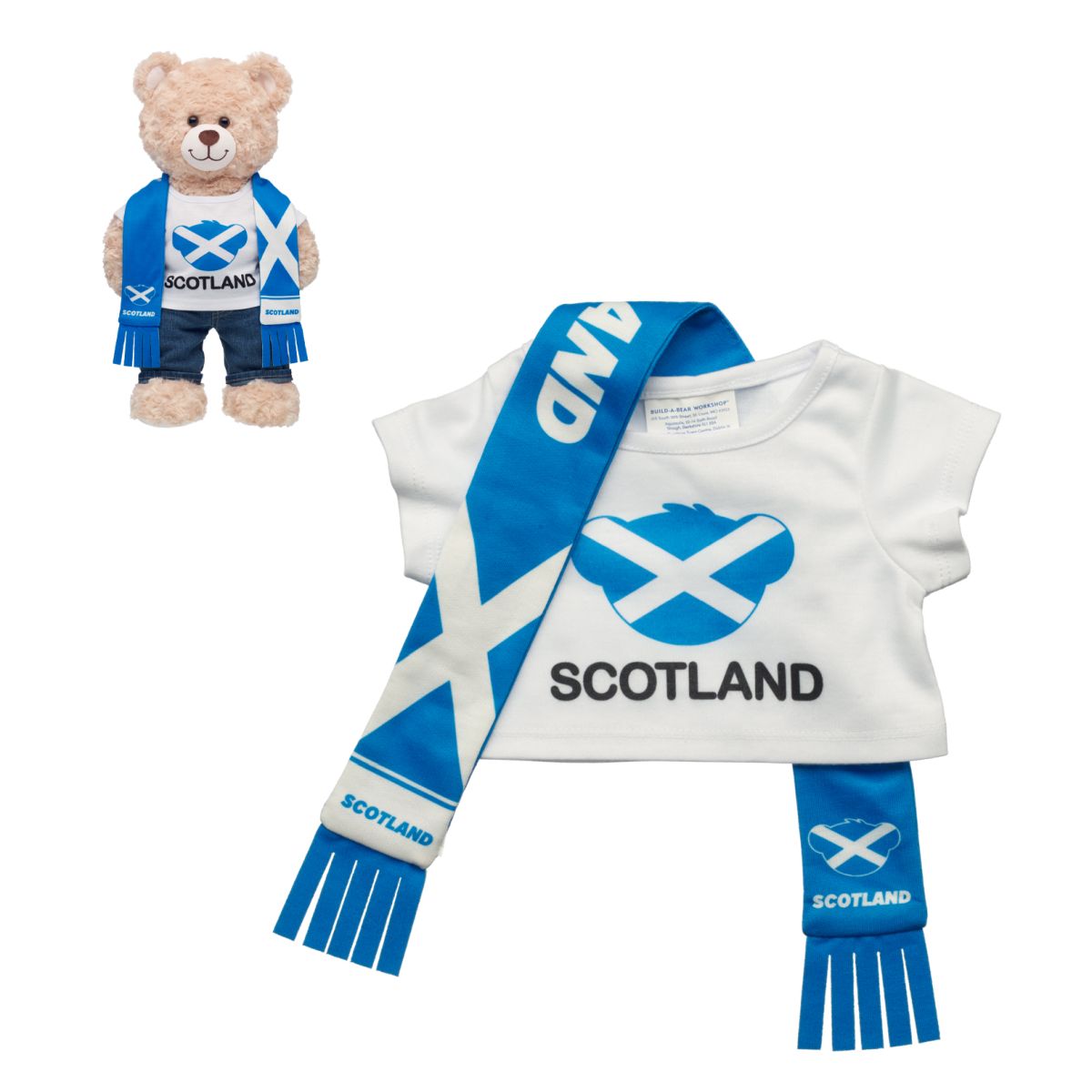 Set Polera Y Bufanda Escocia Build-a-bear
