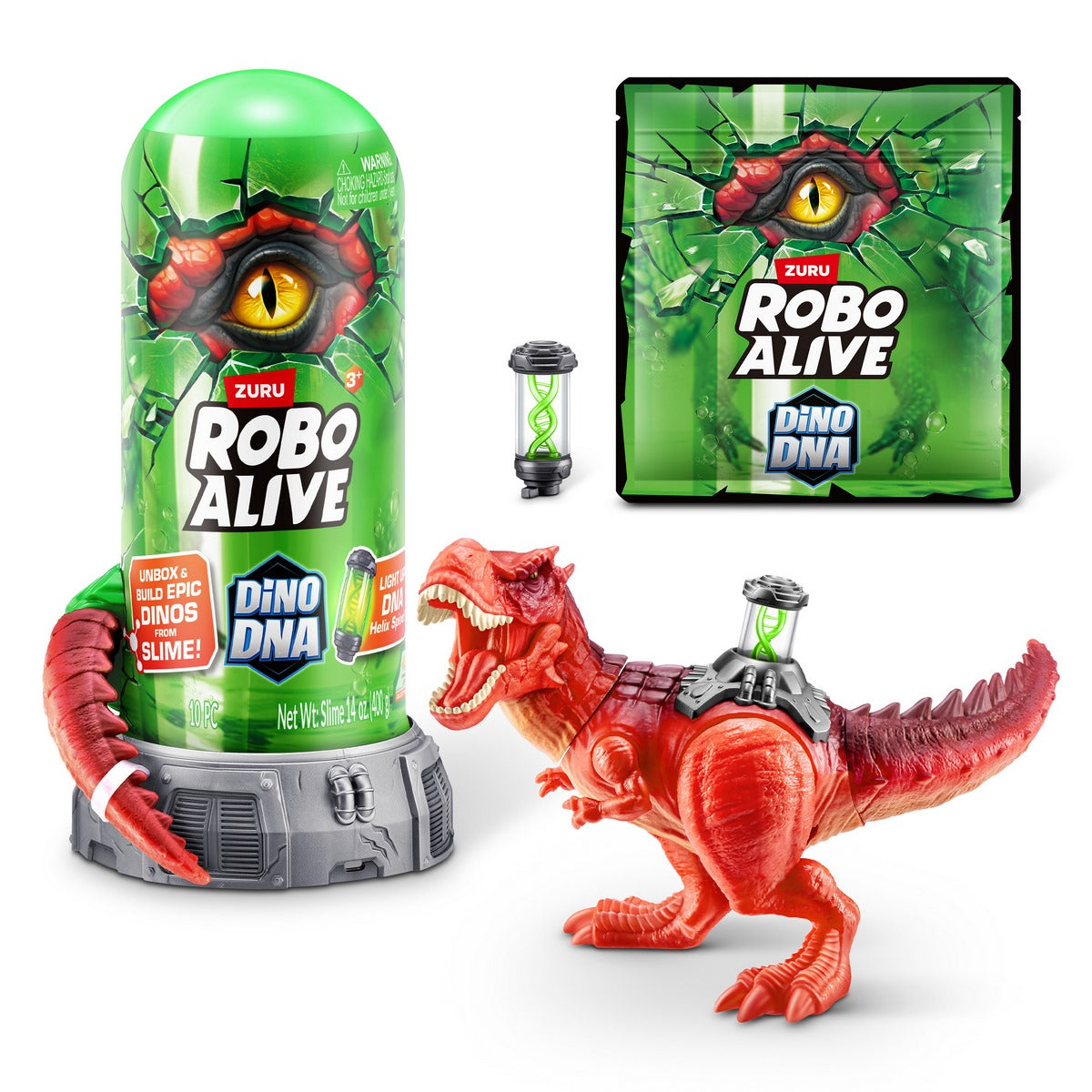 Dino Dna Robo Alive De Zuru - Rojo