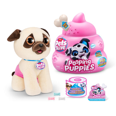 Mascota Real Pooping Puppies Pets Alive - Hueso Marfil