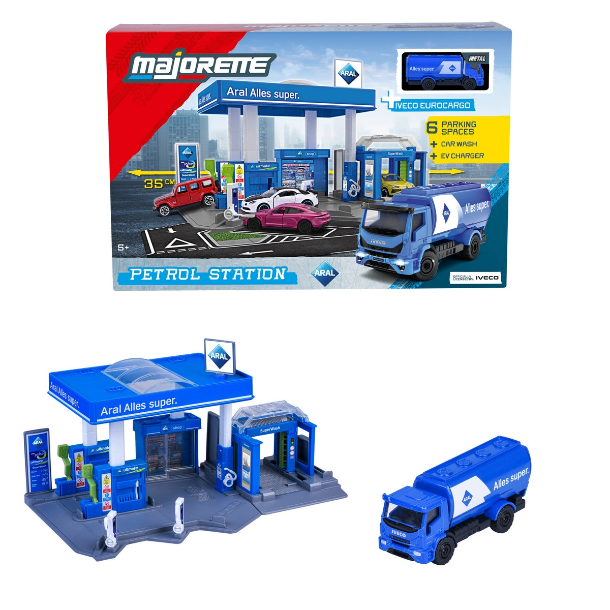 Majorette Petrol Station Aral + 1 Vehiculo
