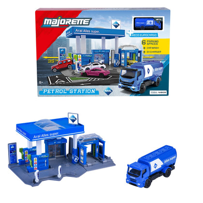 Majorette Petrol Station Aral + 1 Vehículo
