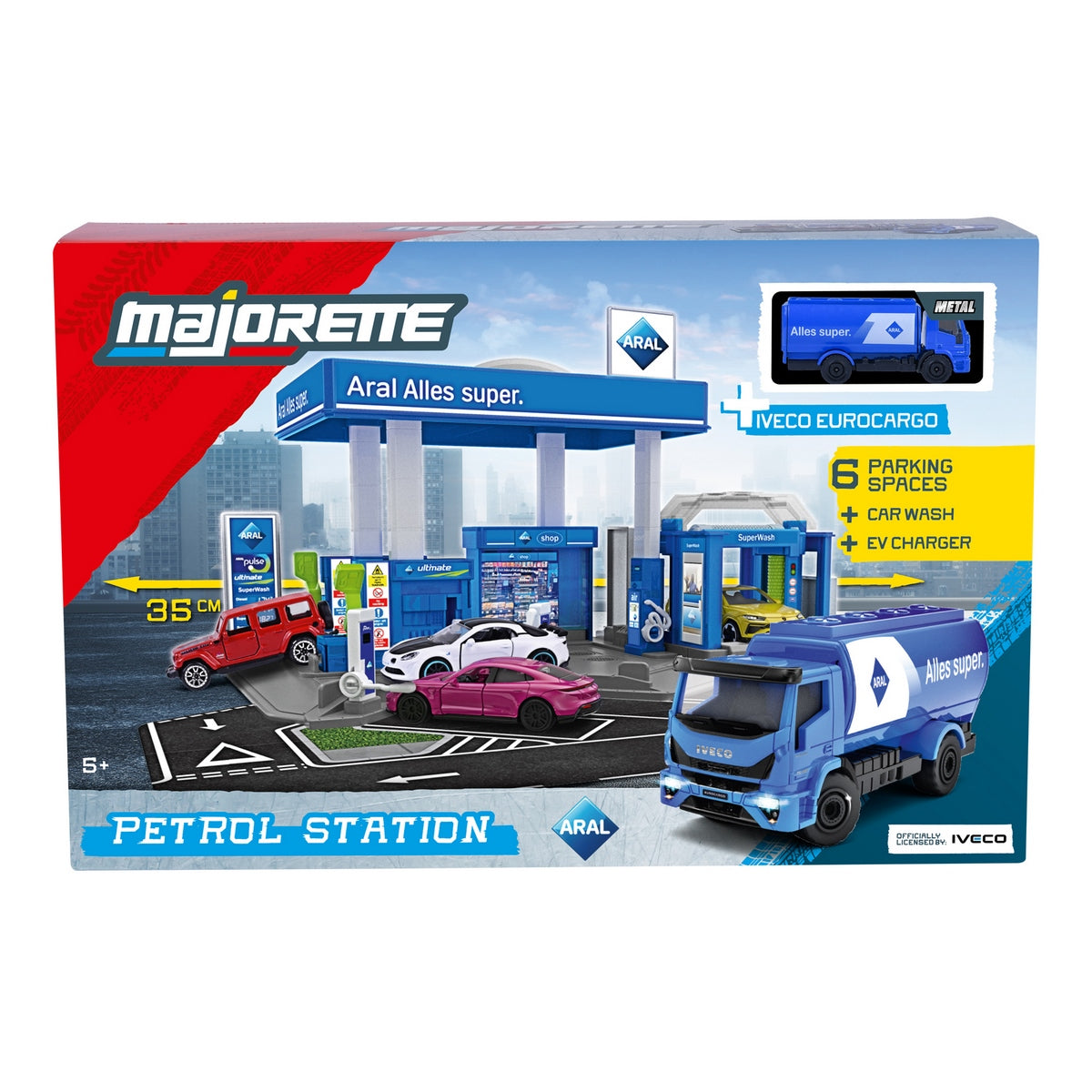 Majorette Petrol Station Aral + 1 Vehiculo
