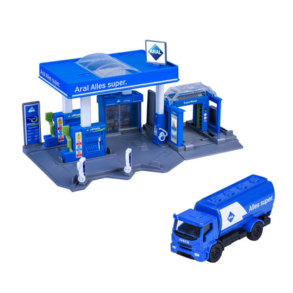 Majorette Petrol Station Aral + 1 Vehiculo