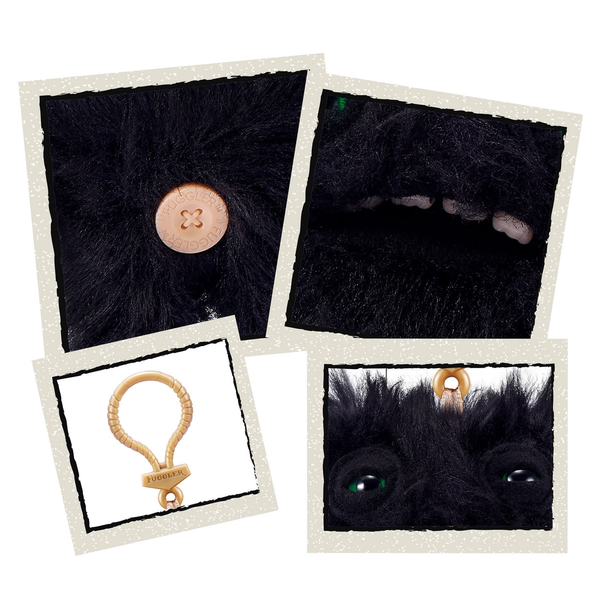 Peluche Llavero Fugglers De 13 Cms De Zuru - Negro