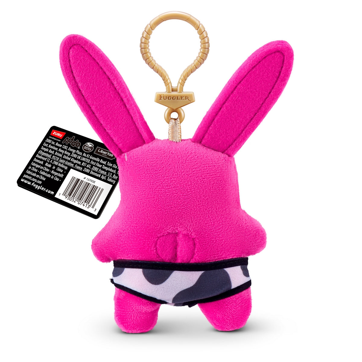 Peluche Llavero Fugglers De 13 Cms De Zuru - Rosa