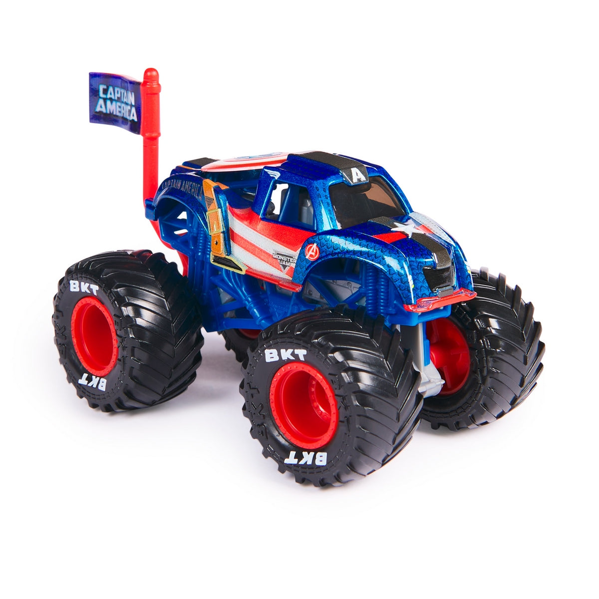 Monster Jam Vehiculos Metalicos 1:64 Marvel - Captain Amaerica